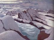 Felix Vallotton High Alps,Glacier and Snowy Peaks oil on canvas